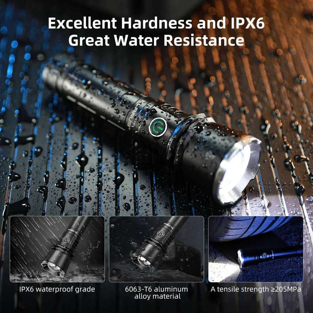 Klarus A3 2200 Lumens 750m Beam Distance ,Adjustable Zoomable Tactical Flashlight / Spot/Flood Light with 21700 Battery Z260301