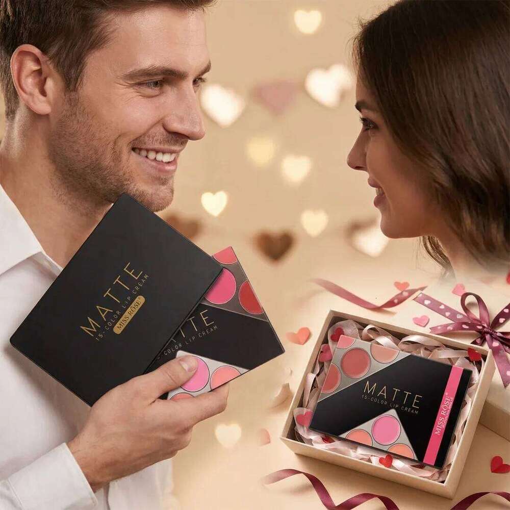 Miss Rose Velvet Matte Lip Cream Palette 15 Colors Long-Lasting Moisturizing Smooth Soft Lips Perfect Lipstick Set H260302