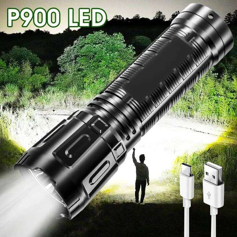 Mini USB Charging Flashlight OSL LED Lamp Beads Torch Portable Waterproof Outdoor Camping Lantern Light Z260301