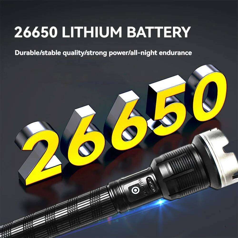8000000LM XHP360+COB Powerful LED Flashlight Aluminum Torch With USB Charging Long Range Camping Zoom Lanterns Z260301