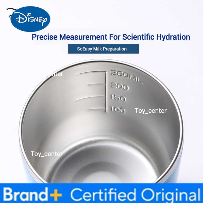 Disney Childrens Water Cup Home Use Stainless Steel Milk Cup with Graduations Baby Breakfast Cup Straw-Equipped Direct-Drink Cu H260302