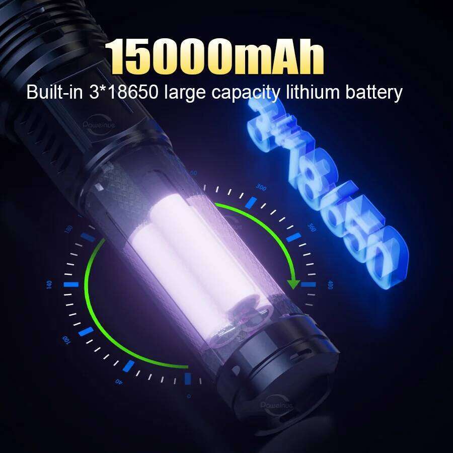 NEW Most Powerful LED Flashlights High Power Lighting 6km Spotlight Built-in Battrey Rechargeable Torch Hunting Tactical Torchs Z260301