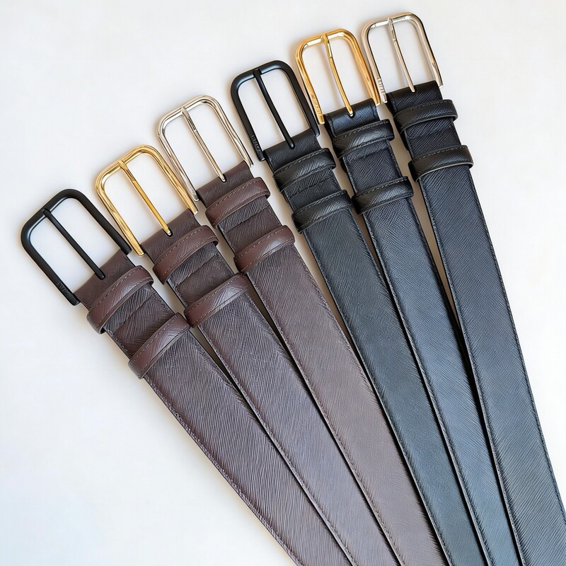 Cintura In Pelle Con Chiusura A Scatto Da Uomo, Versatile A…