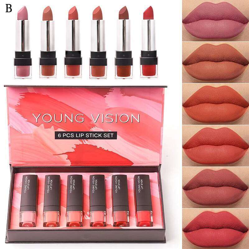 Matte 12 Colors Velvet Not Easy Sticky Lipstick Exquisite Gift Set H260302