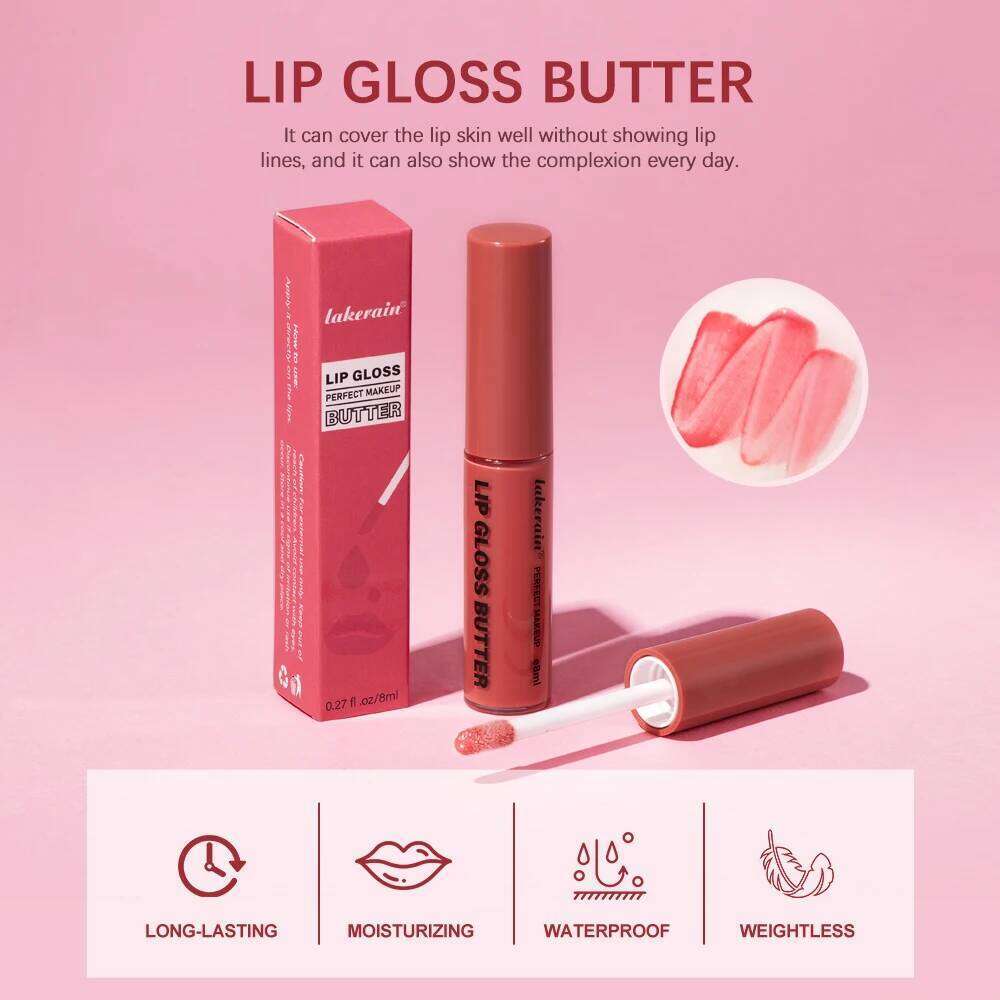 Butter Non-stick Cup Moisturizing Mirror Gloss Lasting Color glaze Dye Lip Liquid Makeup For Women 8ml H260302