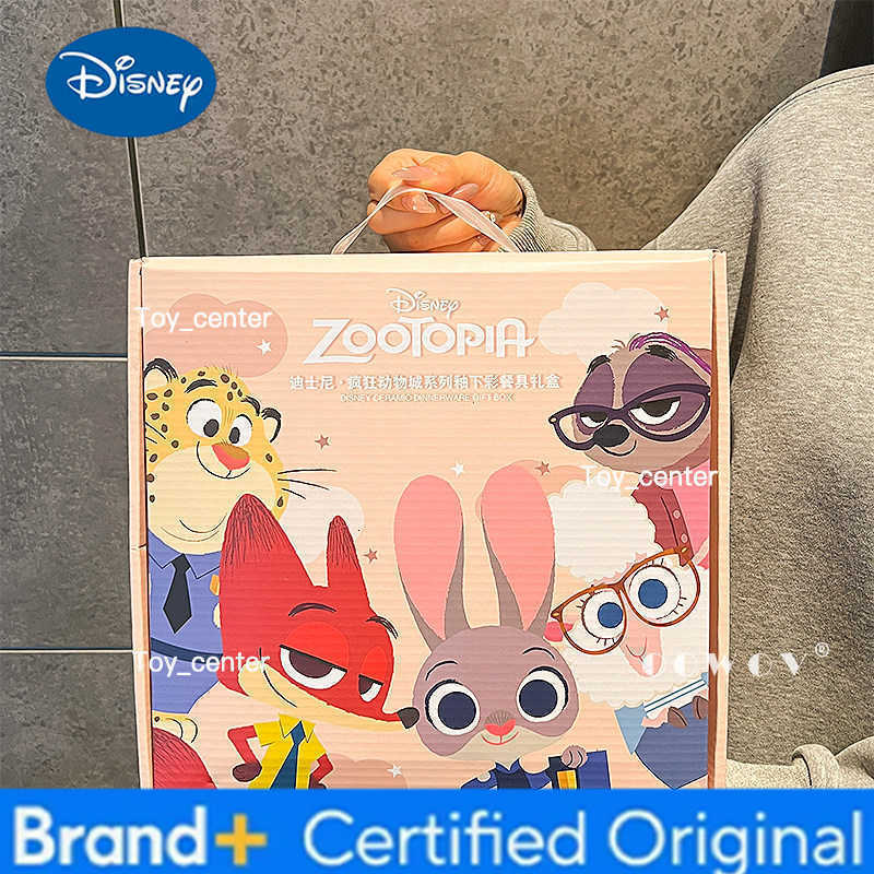 Disney New Zootopia Judith Nick Ceramic Tableware Gift Box Bowl Home High Beauty New Year Birthday Companion Gift H260302