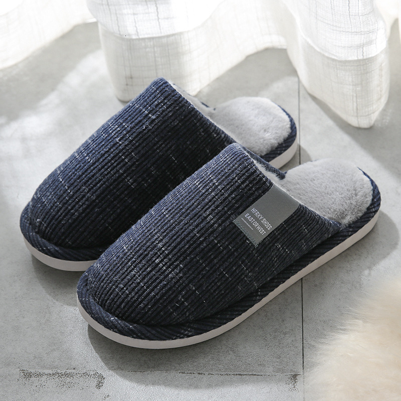 Winter Warm Slippers Men House Non Slip Soft Shoes Comfortable Flat Heel Home Indoor Bedroom Plush Slippers Bedroom Female shoes 251021