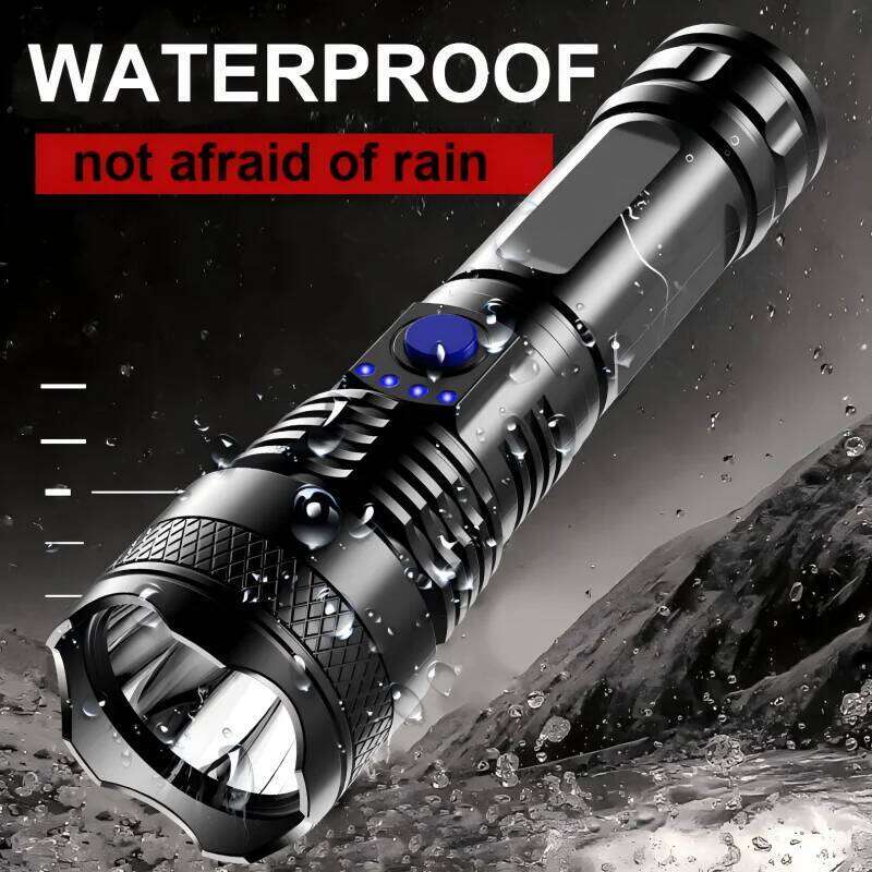 9000000LM High Power LED Flashlight Super Bright USB Rechargeable Lantern Ultra Powerful Tactical Torch Strong Camping Work Lamp Z260301