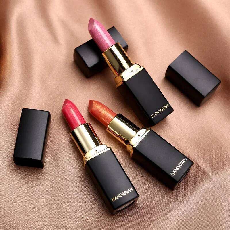 9 Colors Glitter Nude Lipstick Waterproof Long Lasting Non-stick Cup Mermaid Sexy Velve Lip Stick Lips Shimmer Makeup Cosmetics H260302