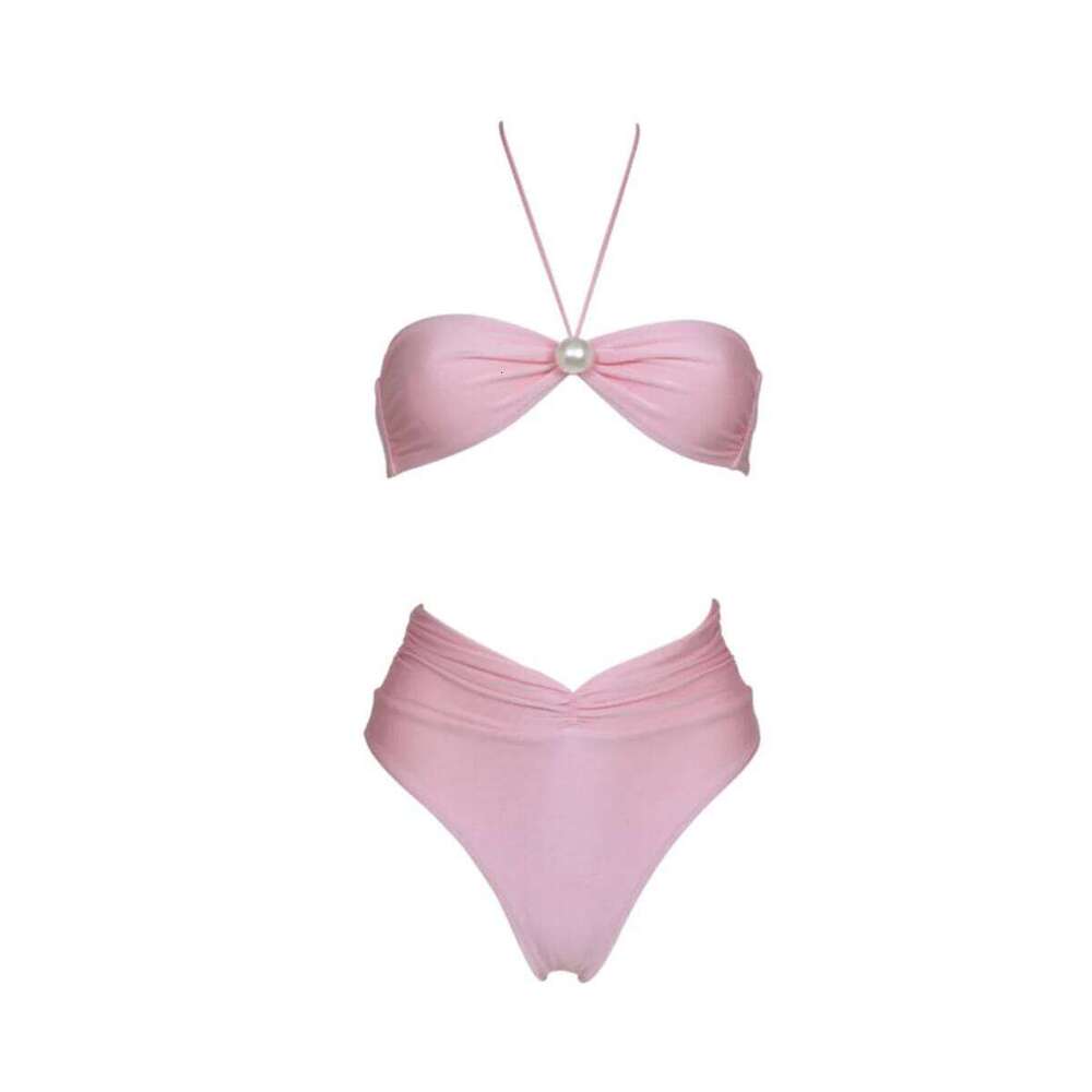 High Waist Bikinis 2025 Sexy Women Swimsuit Swimwear Female Bikini Set Bandeau Biquini Bathing Suit Swimming Suits Beachwear Z260301