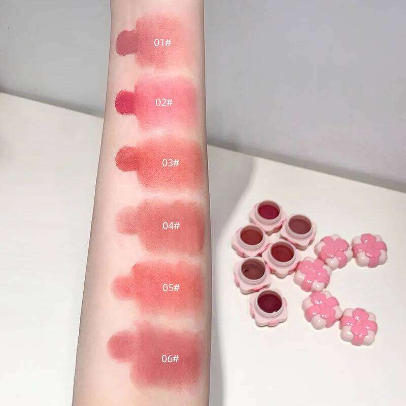 Gege Bear Velvet Matte and Balm, Versatile Two-in-One Lip Multi-Use Cheek Blush Balm for a Effortless Application H260302