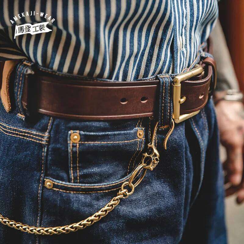 Maden Tooling Cow Genuine Leather Luxury Strap Male Belts Pin Buckle Waist New Fashion Coffee Classice Belt for Men High Quality S260228