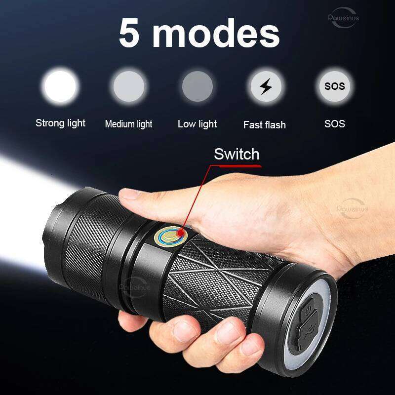 Super Powerful white laser LED Flashlight Built-in 3*18650 Torch Zoom 1500m Tactical Lantern with COB Camping Waterproof Lamp Z260301