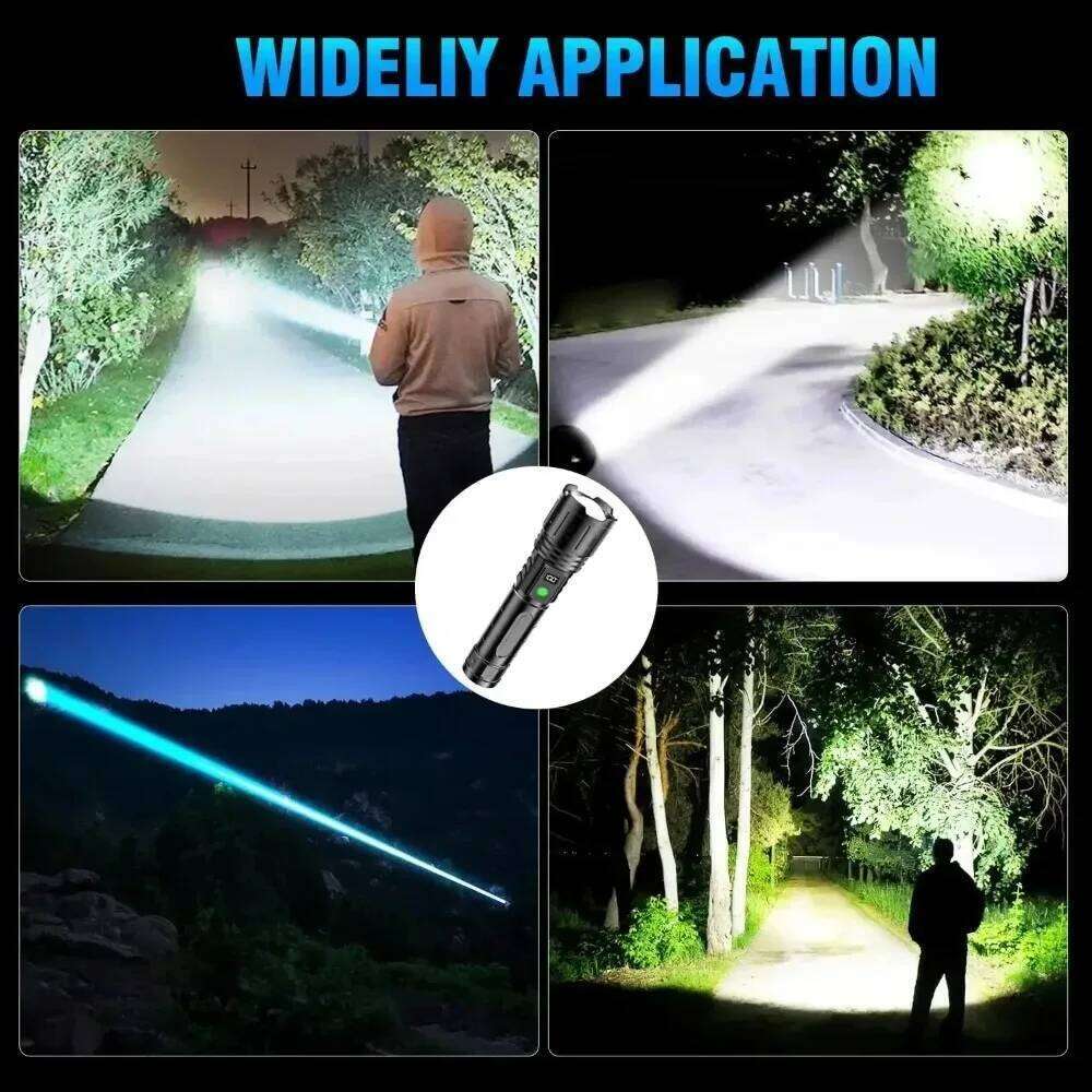high brightness LED White Laser Flashlight Long Shot Work Light Zoomable Rechargeable torch for Car Repair Outdoor Emergency Z260301
