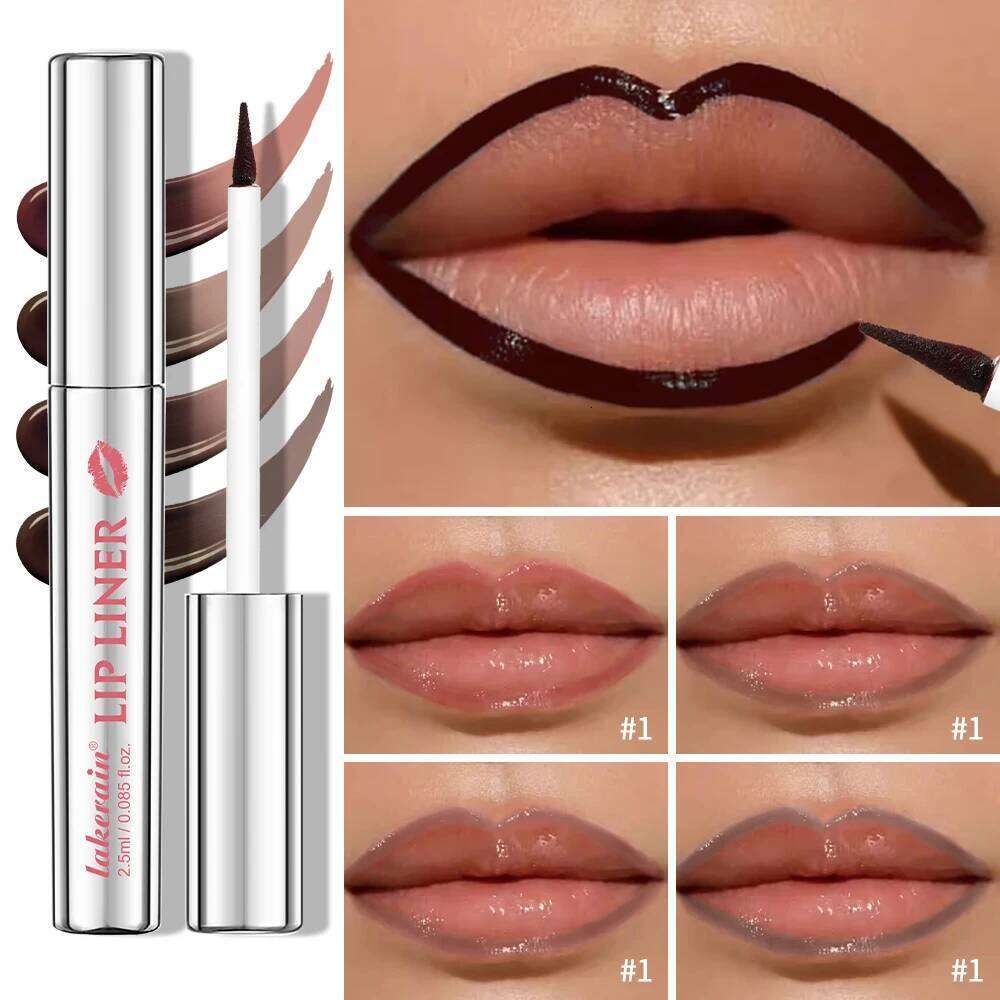 Lakerain 4-Color Matte Lip Liner Pencil Precise tip for defining contours Long-lasting waterproof formula Transfer-proof lip H260302