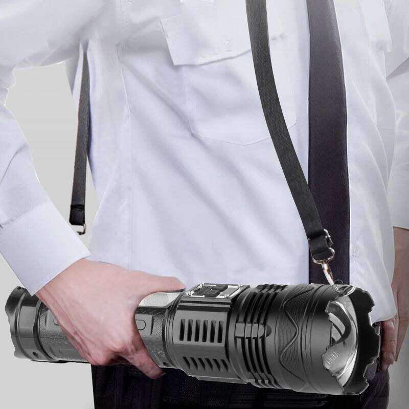 Large Strong Light Flashlight Charging Super Bright Laser Outdoor Spotlight Long Range LCD Display Portable and Hangable T Z260301