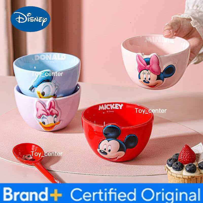 Disney Hot Selling Genuine Ceramic Relief Bowl Household Tableware Set New Bowl With High Thetic Value Personal Use Rice Bowl H260302