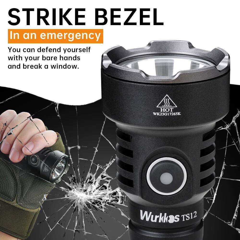 Wurkkos TS12 Mini 14500 Rechargeable EDC Flashlight 1050LM Throw 432M SFT25R LED IP68 Waterproof Magnetic Tail Torch with Bezel Z260301