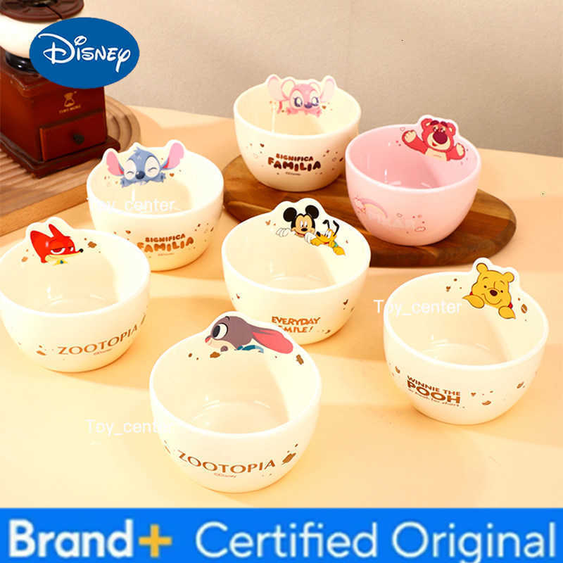 Disney Cartoon Character Shaped Ceramic Bowl 48 Inch Random Style Everyday Tableware for Kids And Adults Home Dining H260302