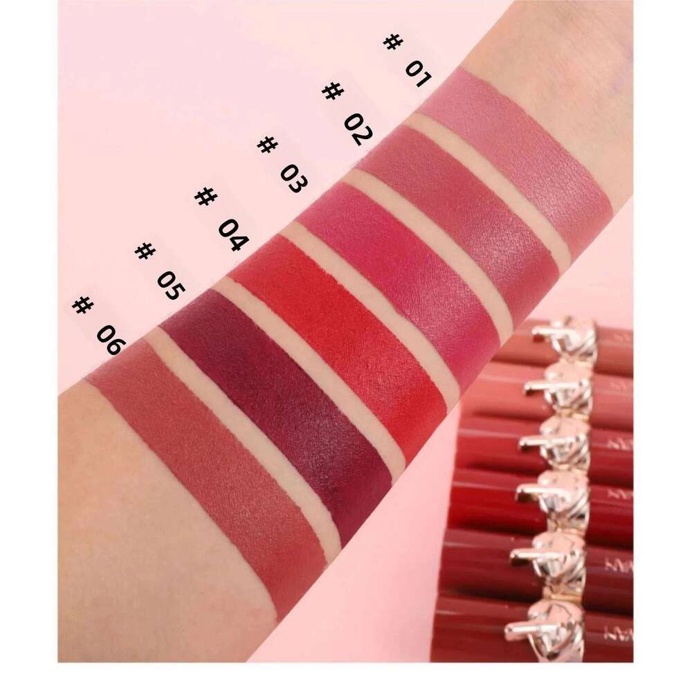 Waterproof Velvet Lipstick Set Matte High Pigment Long Lasting Moisturizing Non Fade Nude Red Lip Gloss Beauty Cosmetic H260302