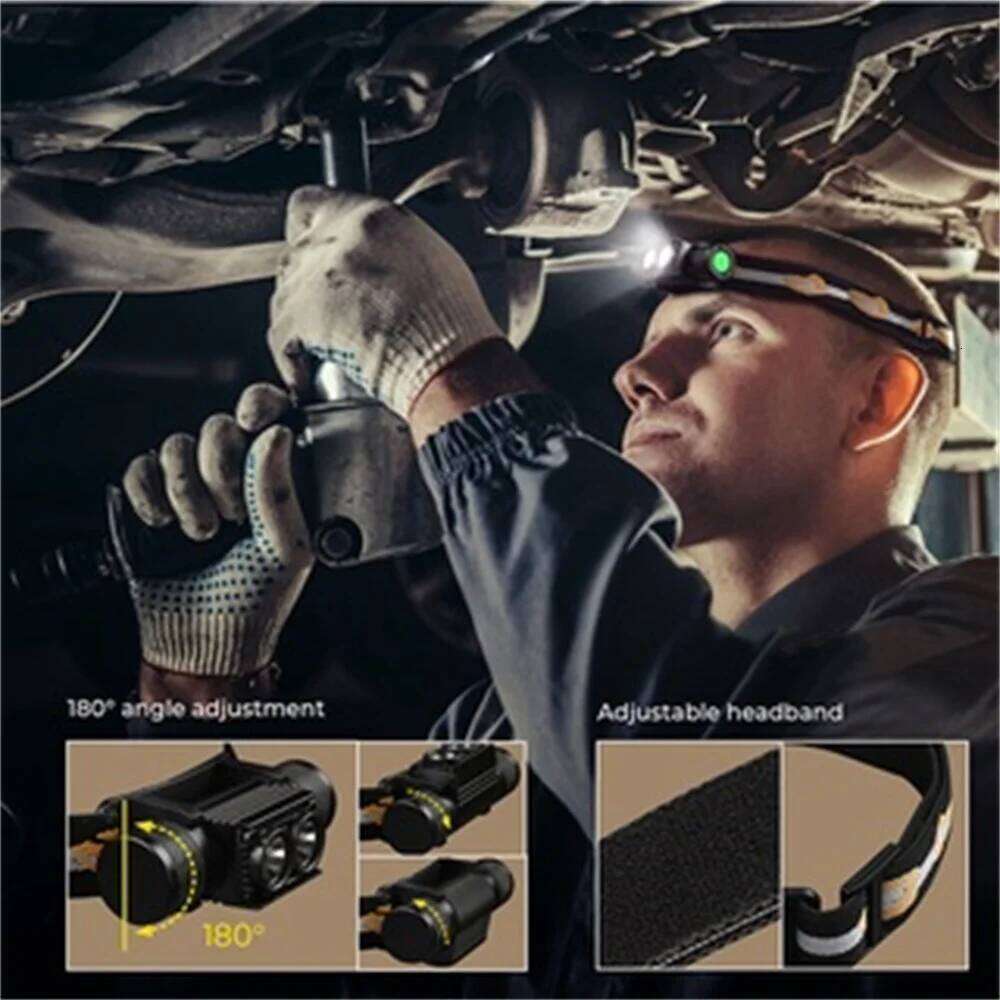 H25LR LED 90 High CRI Rechargeable Headlamp Powerful Lightweight Head Flashlight with Bright White Light 660nm Deep Red Torch Z260301