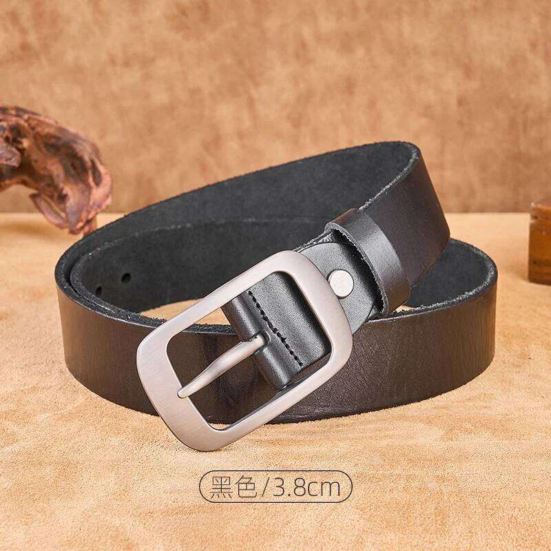 Genuine leather man Fashion Lined up brand Designer Wester Waist strap Natural Trousers Cowhide Harness men Luxury belt S260228