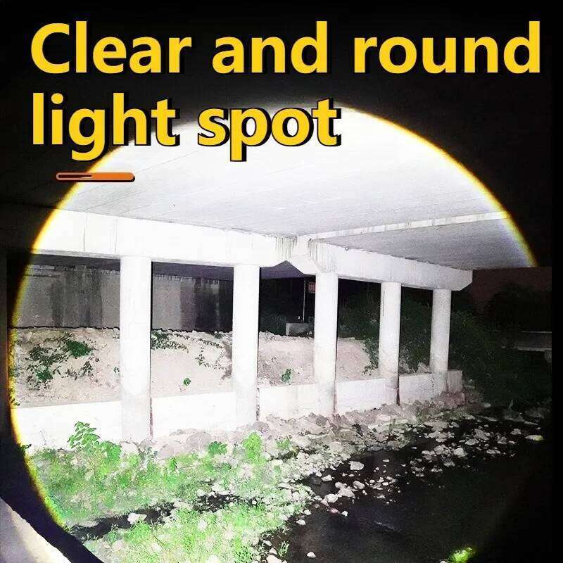 High Power LED White Laser Flashlight USB Rechargeable Digital Display Zoomable Torch Outdoor Waterproof Fishing Lantern Lamp Z260301