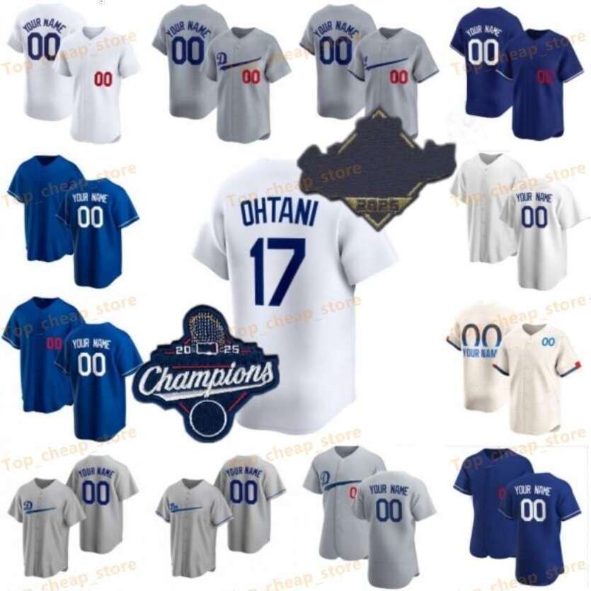 Shohei Ohtani World Series Baseball Jerseys Freddie Freeman Enrique Hernandez Mookie Betts Yoshinobu Yamamoto Tyler Glasnow James Outman Dustin May Chris Taylor