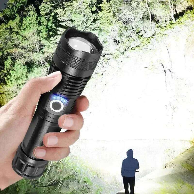 Telescopic Zoom Torch Powerful P50 Lamp Bead LED Flashlight Lantern 5 Lighting Mode USB Rechargeable Camping Emergency Light Z260301