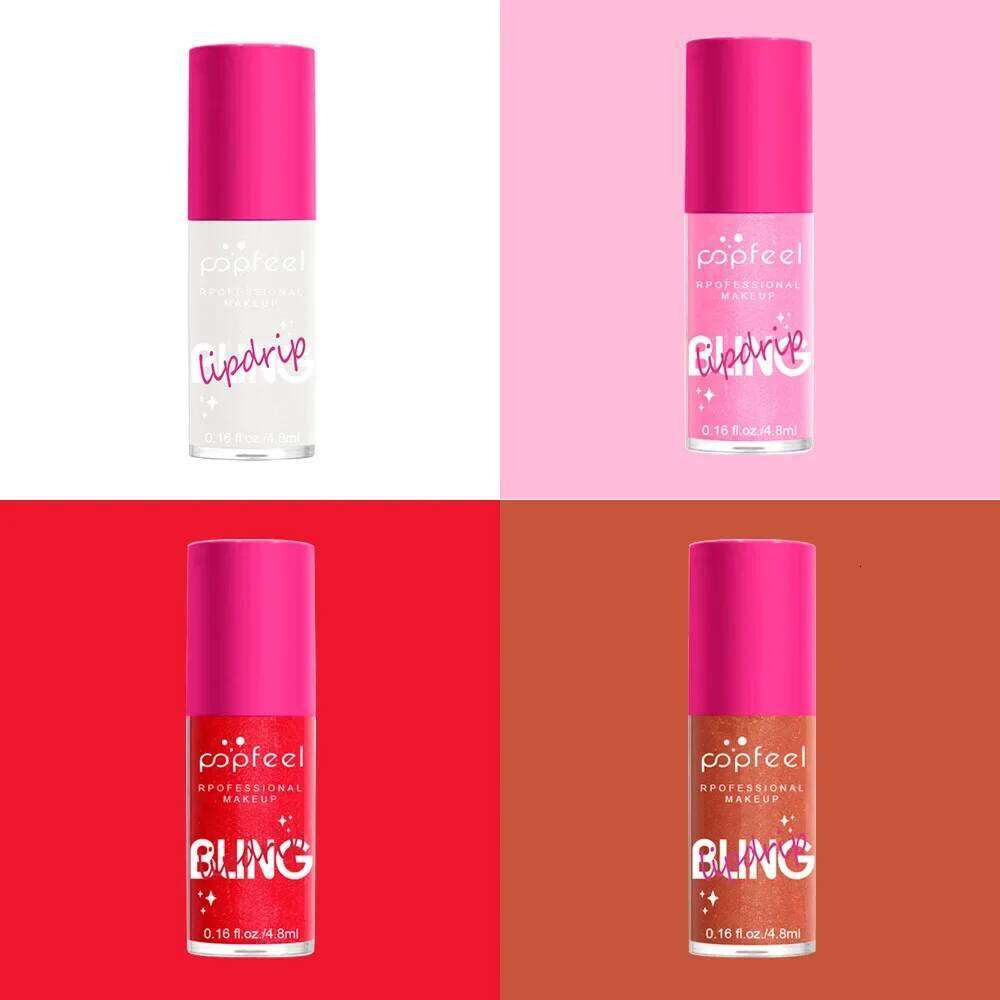 Best-Selling Popfeel Diamond Color Changing Liquid Lipstick Make up Glossy Lips Plumper Gloss Lip Balm Oil Care Tint Cosmetics H260302