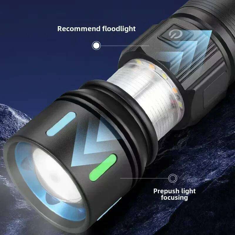 2200LM Super Bright LED Flashlight with 4 Light Modes & Zoom - Rechargeable for Fishing, Camping, Outdoor XC-902 Z260301