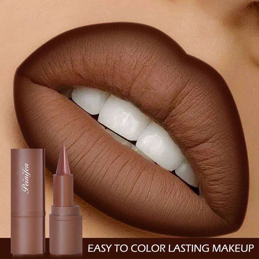 Pointed matte mist long-lasting chocolate lip liner lipstick purple nude red H260302