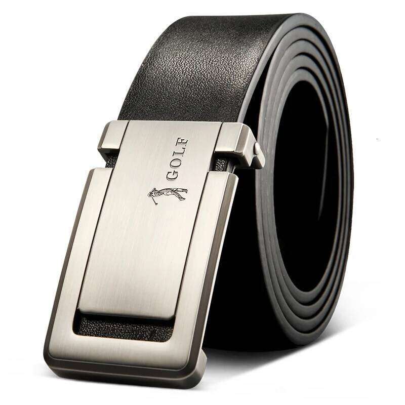GOLF Genuine Leather Men's Casual Trend Cowhide Youth Plate Buckle Business Pant Belt S260228