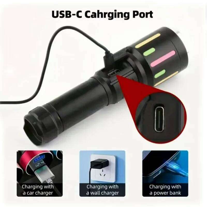 Aluminium Alloy Flashlight Rechargeable LED Flashlights High Power Zoom Torch Light Long Range Tactical Lantren Camping Z260301