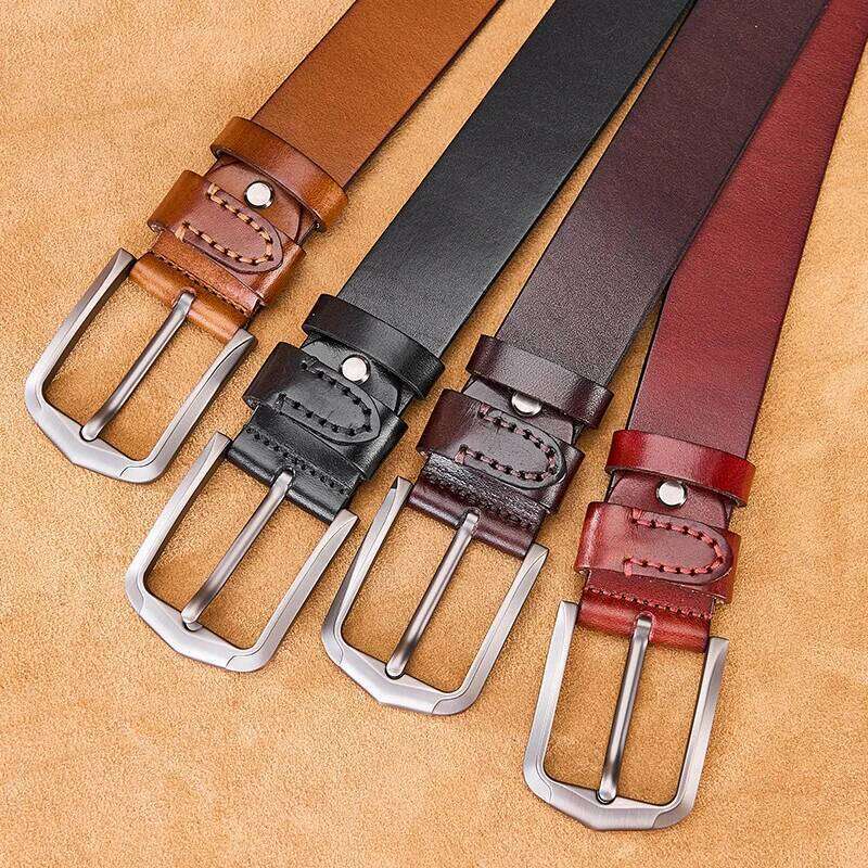 Men's genuine leather Gothic Western Medieval Fashion Straps Trousers Vintage Vowhide Harness Brown belt Cowboy S260228