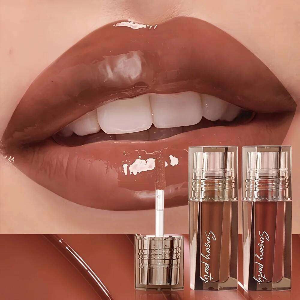 Crystal Shine Gloss, Waterproof Long Lasting Moisturizing Liquid Lipstick, Berry Tint Non-Stick Cup Lip Makeup H260302
