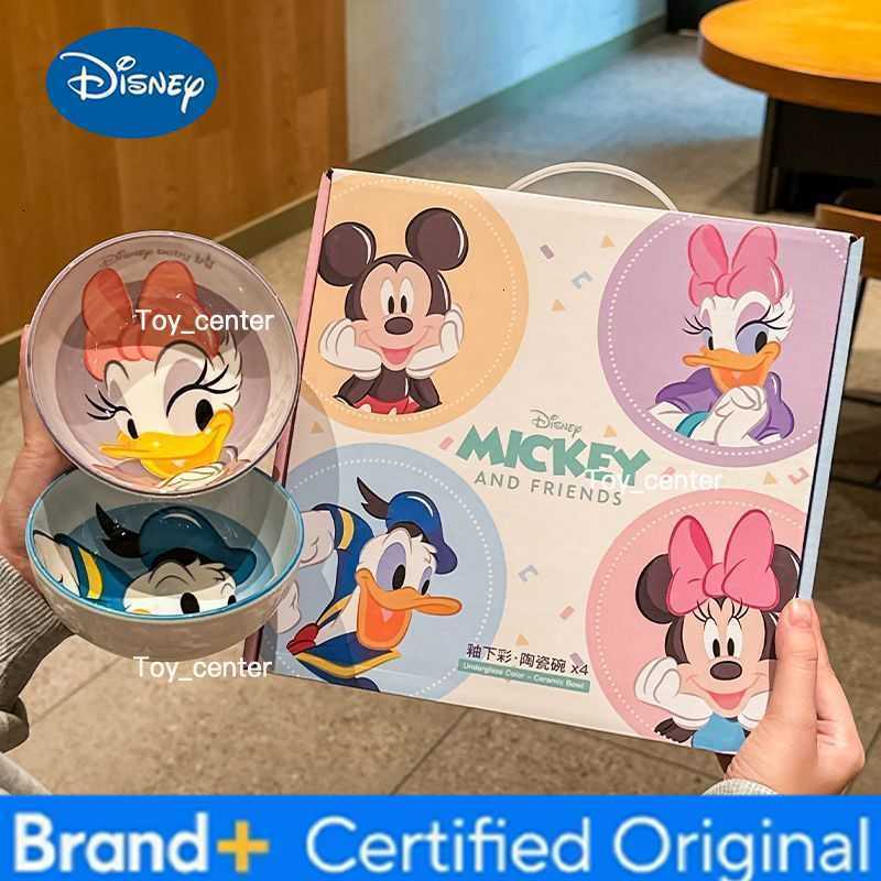 Disney Cute Cartoon Mickey New Adorable Ceramic Bowl Fun Rice Bowl with Healthy Underglaze Food-Grade Home Use Anti-Scald H260302