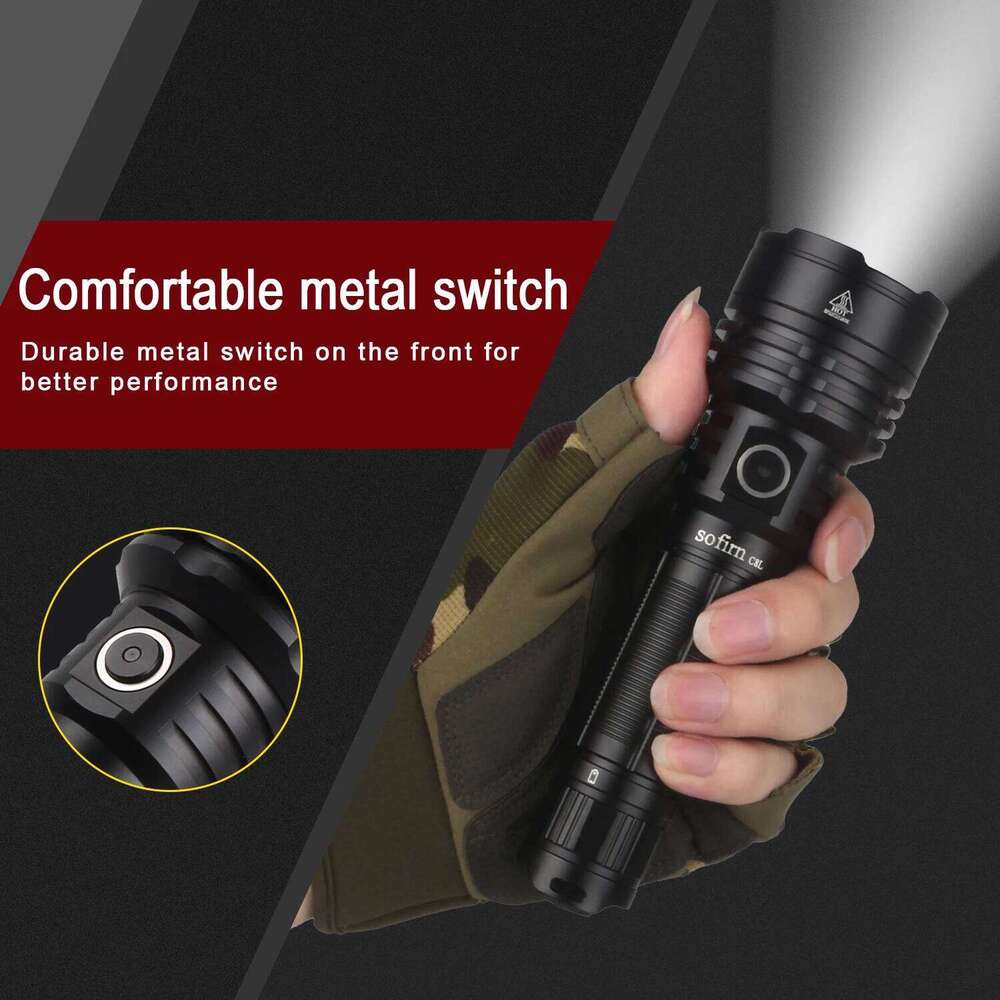 Sofirn C8L 21700 3100lm Flashlight Powerful Tactical USB-C Rechargeable XHP50D HI LED Torch EDC Outdoor Hunting Lantern Z260301