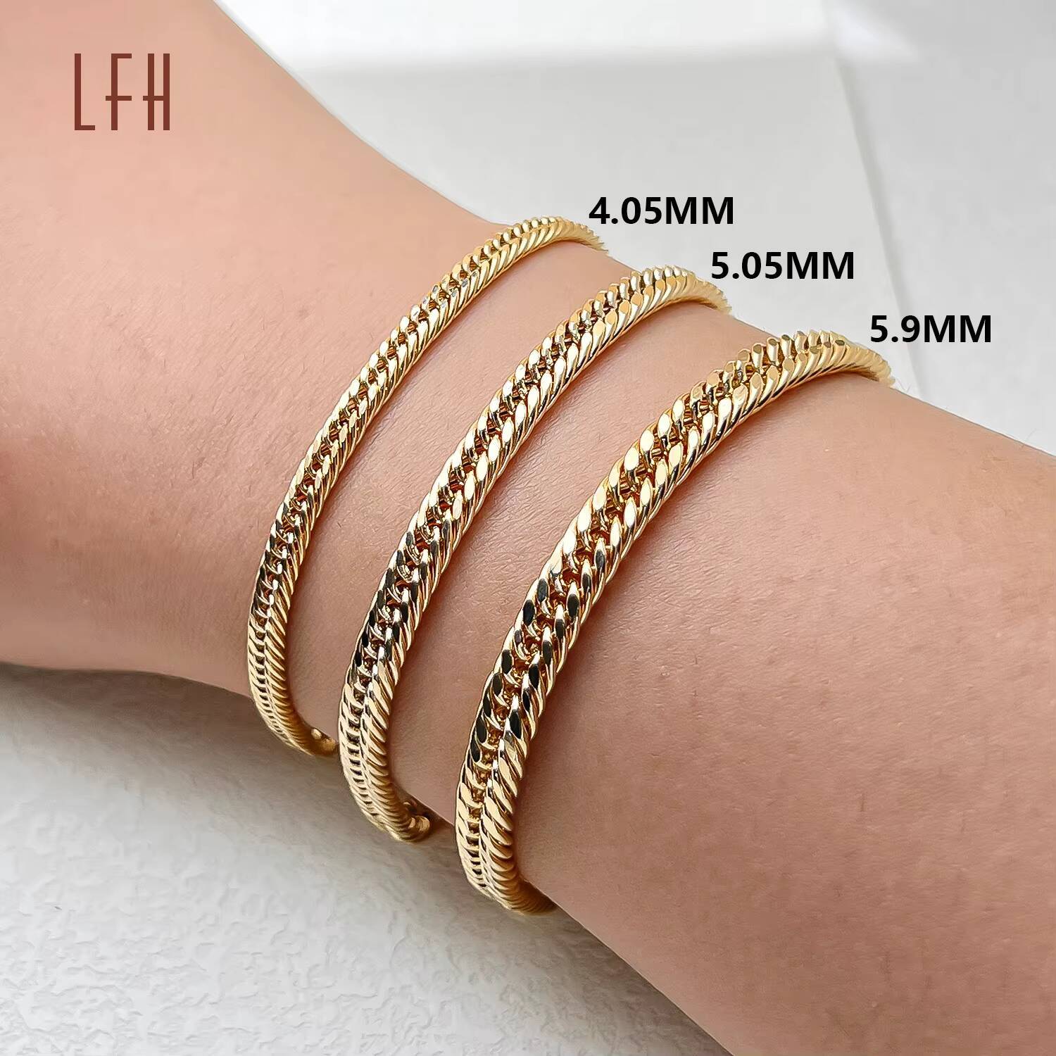 Custom 18k Real Gold Chain Jewelry Cuban Chain Necklace Au750 Solid Gold Necklace 18k Real Japan Gold Necklace - view 7
