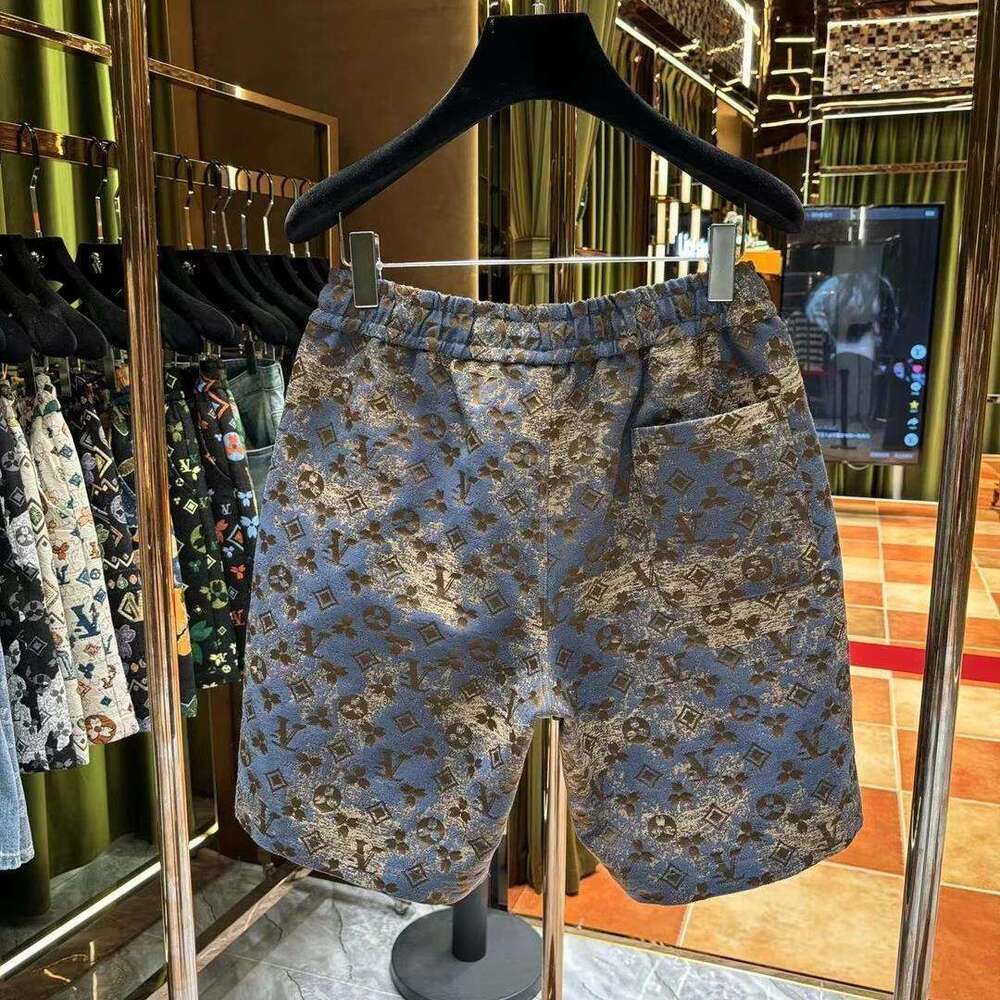 Free Shipping Summer Casual Shorts Lightweight Loose Fit Beachwear with Contrast Color Blocks Trendy Four Quarter Design Men's Clothing - view 5