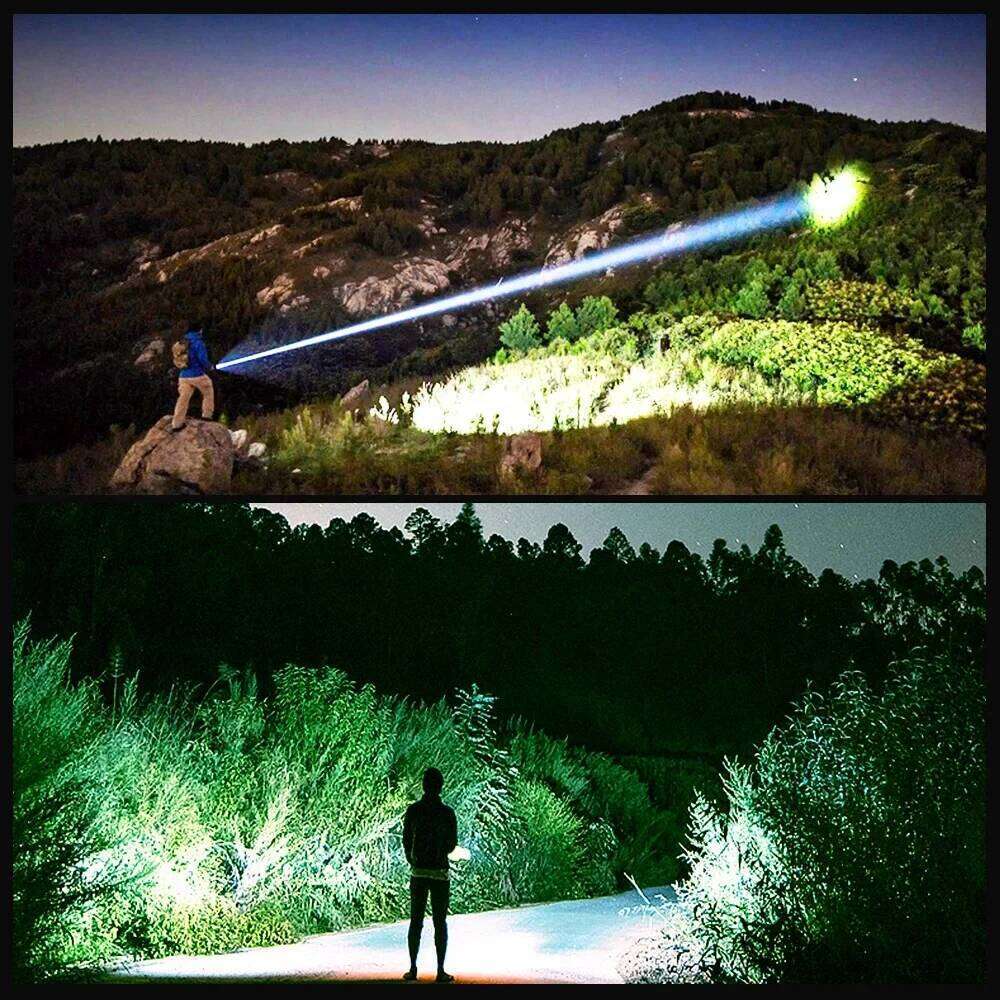 90000000LM High Power LED Type-C USB Rechargeable Tactical Torch 2500M Long Range Ultra Flashlight Camping Lantern Z260301