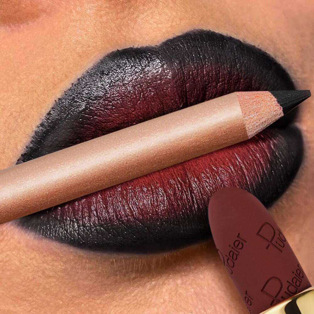 Pudaier 2pcs Matte Lipstick and Lip Liner Set - Waterproof, Sweat-proof, Long-lasting, Easy to Apply H260302