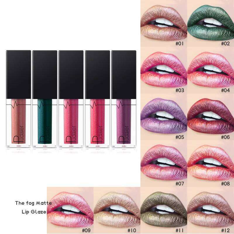 Free Shiping Shimmer Gold Fine Lipstick Pigment Metallic Glitter Sexy Long Lasting Waterproof Lip Sticks Cosmetic Day Gifts H260302