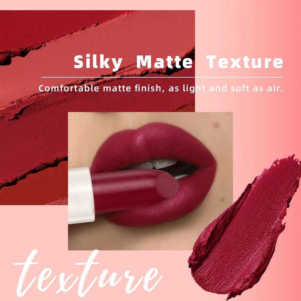 6 Colors Waterproof Nude Matte Long Lasting Lip Stick Not Fading Sexy Red Pink Velvet Lipsticks Makeup Cosmetic Batom H260302