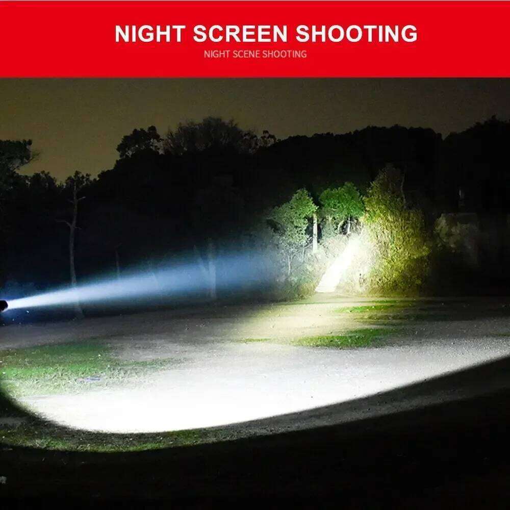 Professional Hunting Night Reconnaissance LED Flashlight L2 Lamp Beads Waterproof Rechargeable Outdoor Portable Torch Z260301