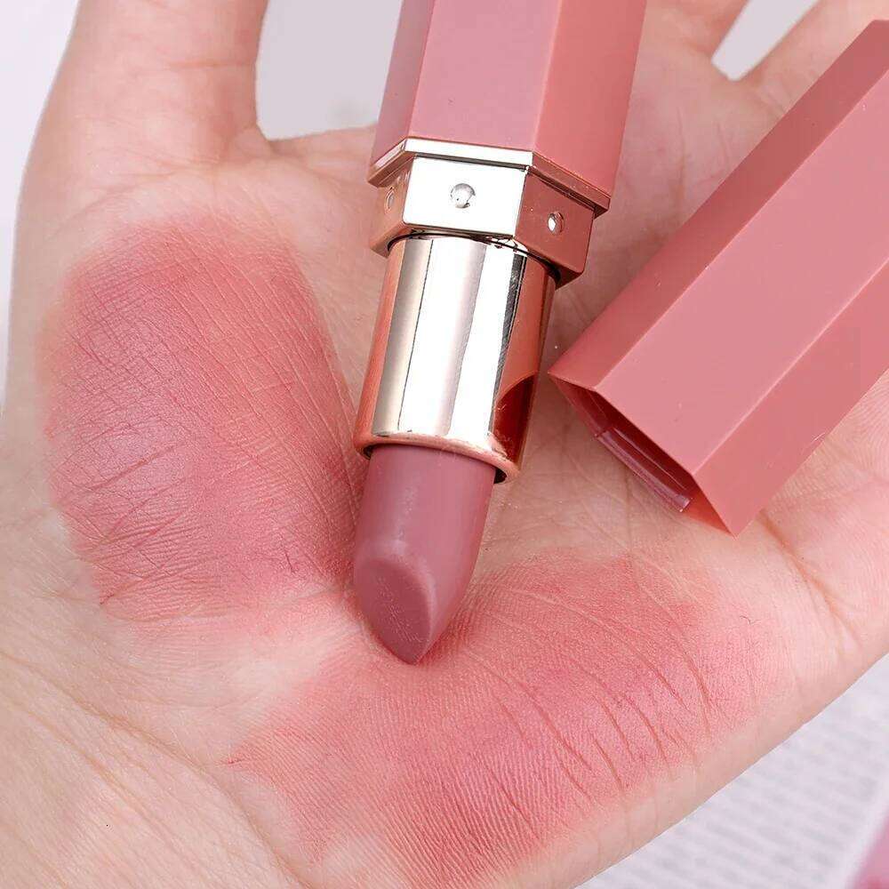 Lasting Matte Nude Lipstick 6 Colors Waterproof Velvet Pink Stick Pen Non-stick Cup Red Lip Glaze Sexy Lips Makeup Cosmetics H260302