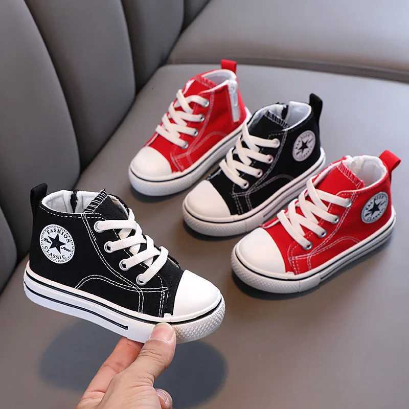 Kids' Mid-Top Canvas Sneakers | Soft Bottom Comfortable Casual Shoes | Non-slip Breathable Skate Shoes for Boys & GirlsT260302