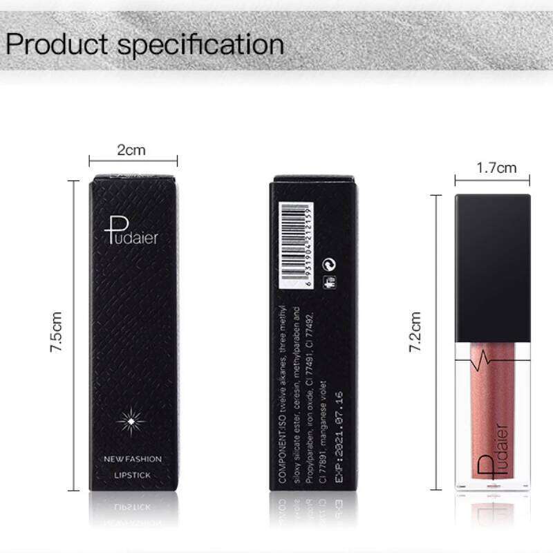 Free Shiping Shimmer Gold Fine Lipstick Pigment Metallic Glitter Sexy Long Lasting Waterproof Lip Sticks Cosmetic Day Gifts H260302