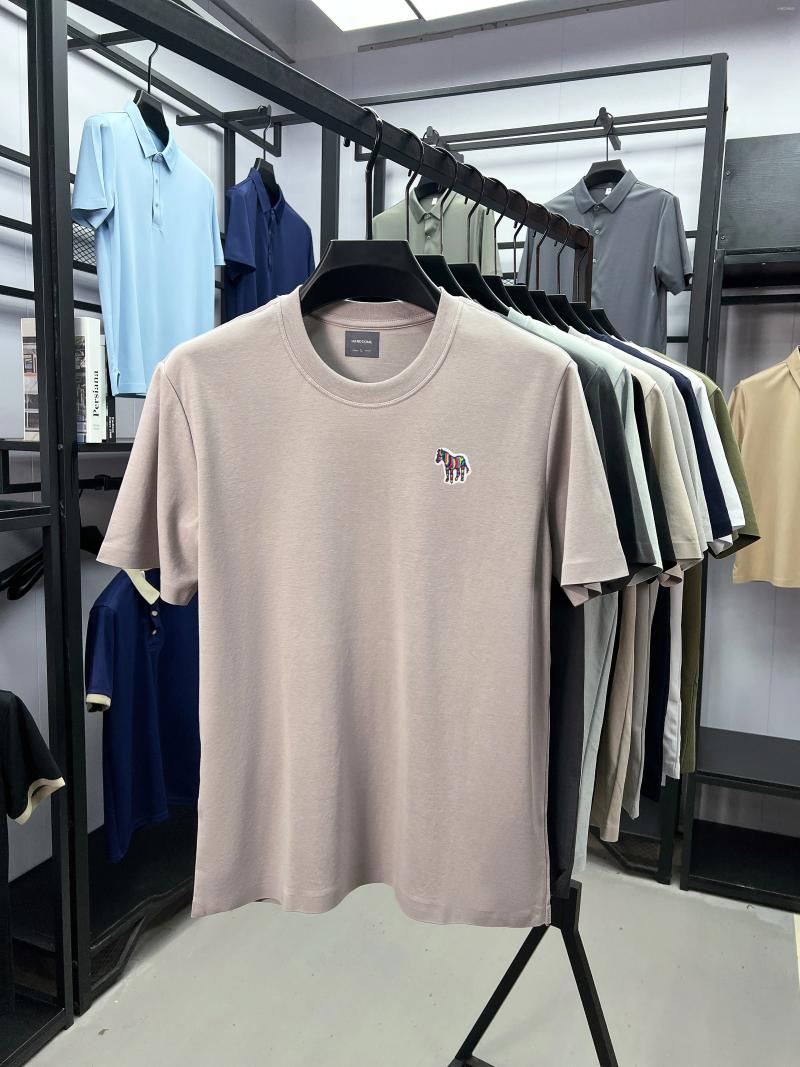 Men's Polos Luxury Customized T-shirt For Summer Short Sleeve Comfortable Breathable Half Sleeved Exquisite Embroidered Top New Chinese Style T-s