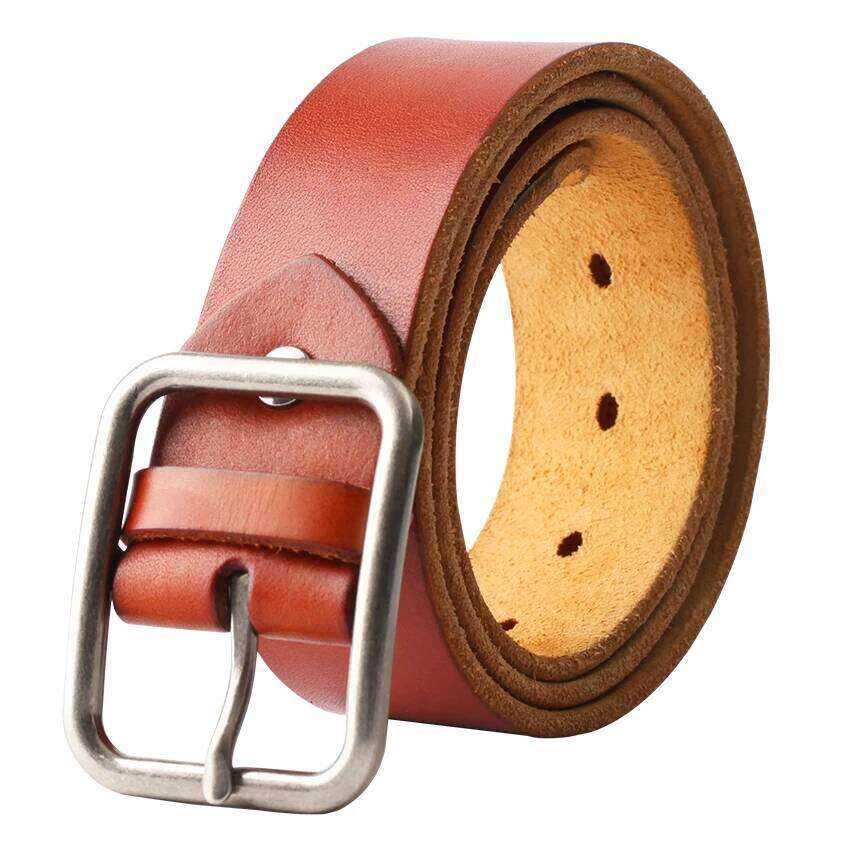 Vintage 100% Genuine leather Men High Quality Natural Cow Leather Men's Belt Male Strap for jeans or pants S260228
